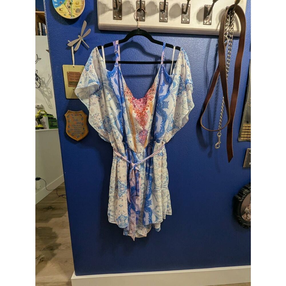 City Chic Playsuit Romper - Clove Cold Shoulder - Picture 2 of 8